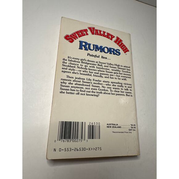 Sweet Valley High 1ST Edition First Print Book #37 Rumors Vintage 1980's - Picture 5 of 12